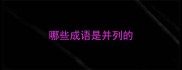 哪些成语是并列的