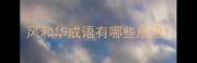 风和华成语有哪些成语