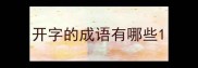 开字的成语有哪些