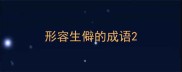 形容生僻的成语