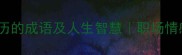 第二个字是历的成语及人生智慧职场情感成长必看