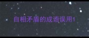自相矛盾的成语误用