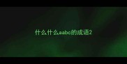 什么什么aabc的成语