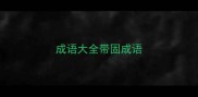 成语大全带固成语