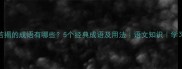 昭然若揭的成语有哪些5个经典成语及用法语文知识学习干货