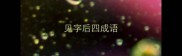 见字后四成语