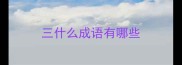 三什么成语有哪些