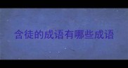 含徒的成语有哪些成语