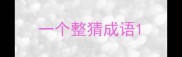 一个整猜成语