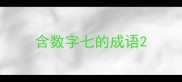 含数字七的成语