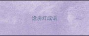 逢房灯成语
