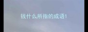 钱什么所指的成语