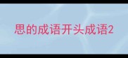 思的成语开头成语