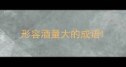 形容酒量大的成语