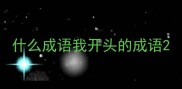 什么成语我开头的成语