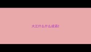 大江什么什么成语