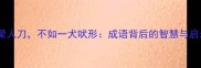 山梁人刀不如一犬吠形成语背后的智慧与启示