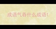 成语气吞什么成语
