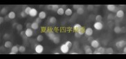 夏秋冬四字成语