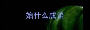 始什么成语