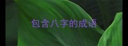 包含八字的成语