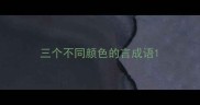三个不同颜色的言成语