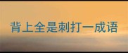 背上全是刺打一成语