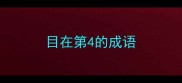 目在第4的成语
