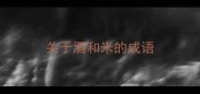 关于酒和米的成语