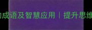 10个与观有关的成语及智慧应用提升思维格局的积累指南