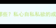 带私字的成语有哪些私心自私私欲的成语全附记忆技巧