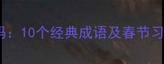 舞龙成语的文化密码10个经典成语及春节习俗中的龙图腾象征