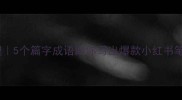 篇篇有理5个篇字成语助你写出爆款小红书笔记