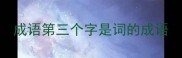 成语第三个字是词的成语