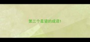 第三个是望的成语