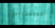 第四个字是珠字成语