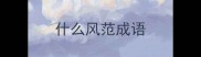什么风范成语