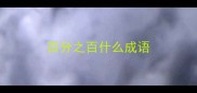 百分之百什么成语