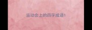 运动会上的四字成语