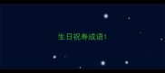 生日祝寿成语