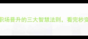 有会合云职场晋升的三大智慧法则看完秒变社交高手