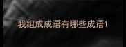 我组成成语有哪些成语