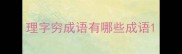 理字穷成语有哪些成语