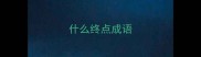 什么终点成语
