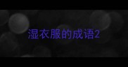 湿衣服的成语