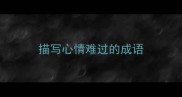 描写心情难过的成语
