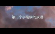 第三个字是病的成语