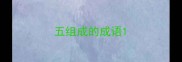 五组成的成语