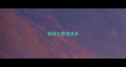 精细化管理成语