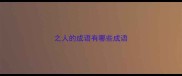 之人的成语有哪些成语